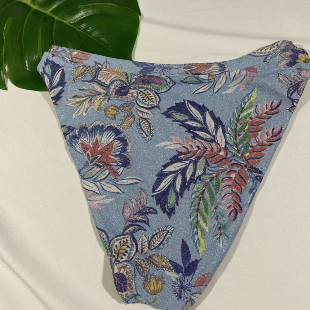 NWT BECCA [ Large ] South‎ Pacific High Waist Bikini Bottoms In Sky